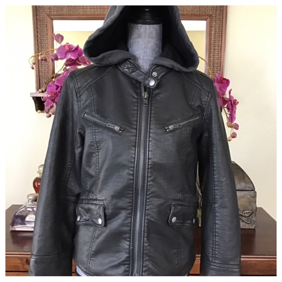 Free People Monroe Faux Leather Hooded Jacket. NWT - Picture 7 of 8